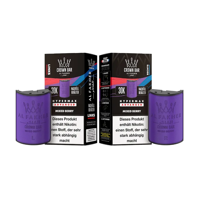 Al Fakher 30K Hypermax Tank Set - Mixed Berry – Produktabbildung