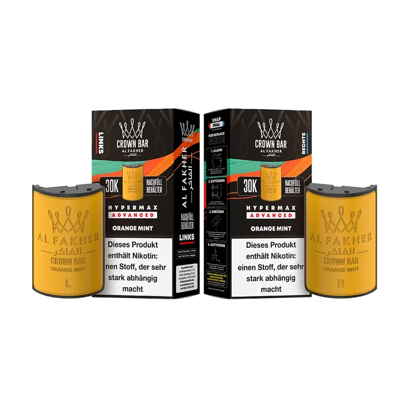 Al Fakher 30K Hypermax Tank Set - Orange Mint – Produktabbildung