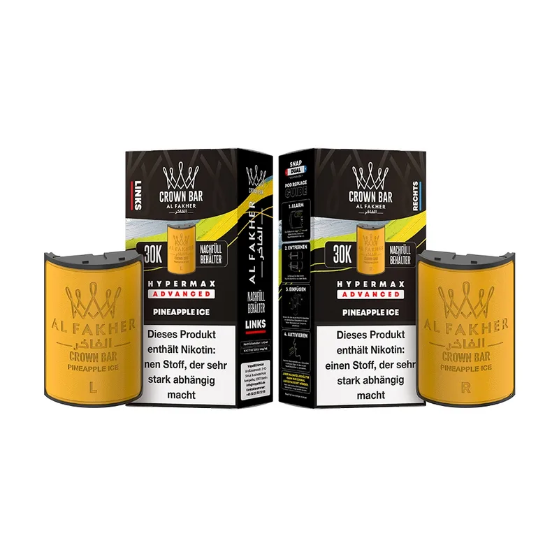 Al Fakher 30K Hypermax Tank Set - Pineapple Ice – Produktabbildung