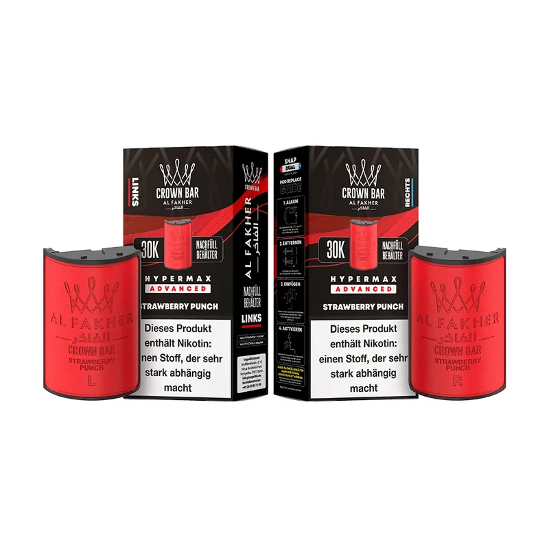 Al Fakher 30K Hypermax Tank Set - Strawberry Punch – Produktabbildung
