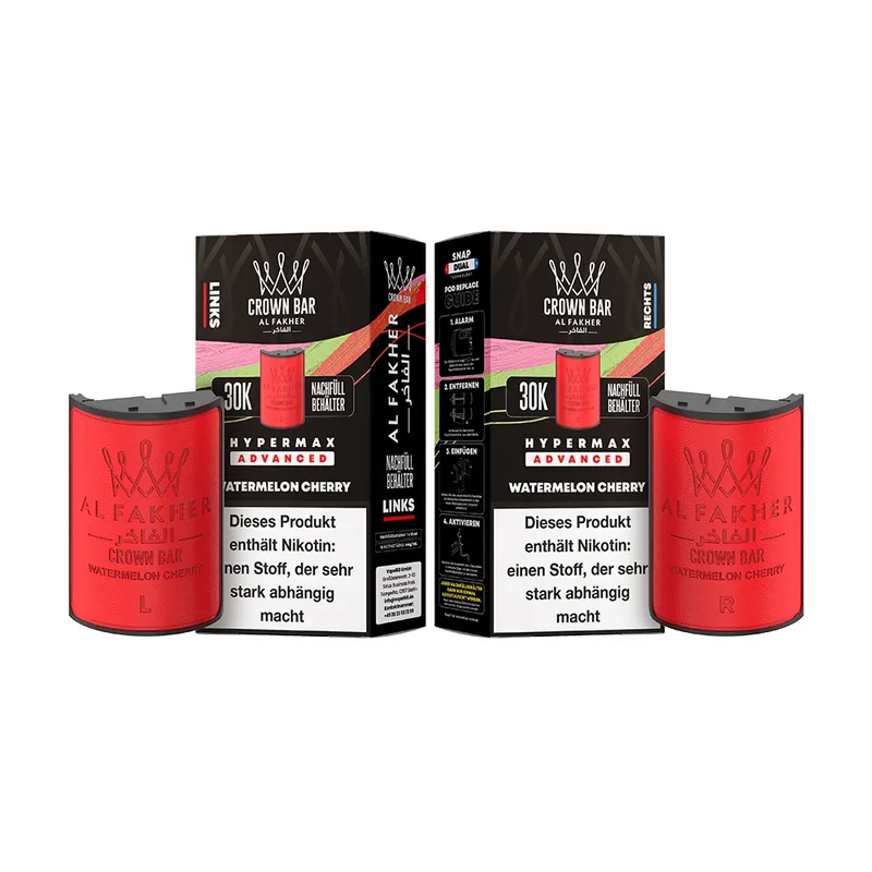 Al Fakher 30K Hypermax Tank Set - Watermelon Cherry – Produktabbildung