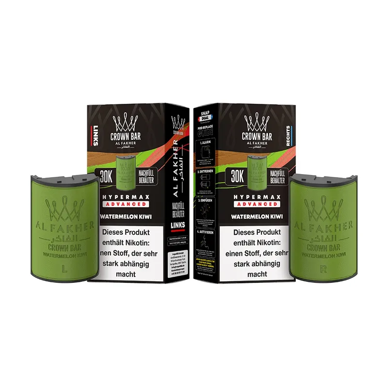 Al Fakher 30K Hypermax Tank Set - Watermelon Kiwi – Produktabbildung