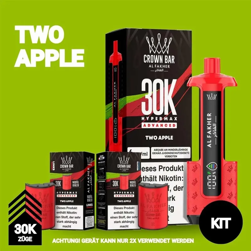 Al Fakher 30K Hypermax - Two Apple – Produktabbildung