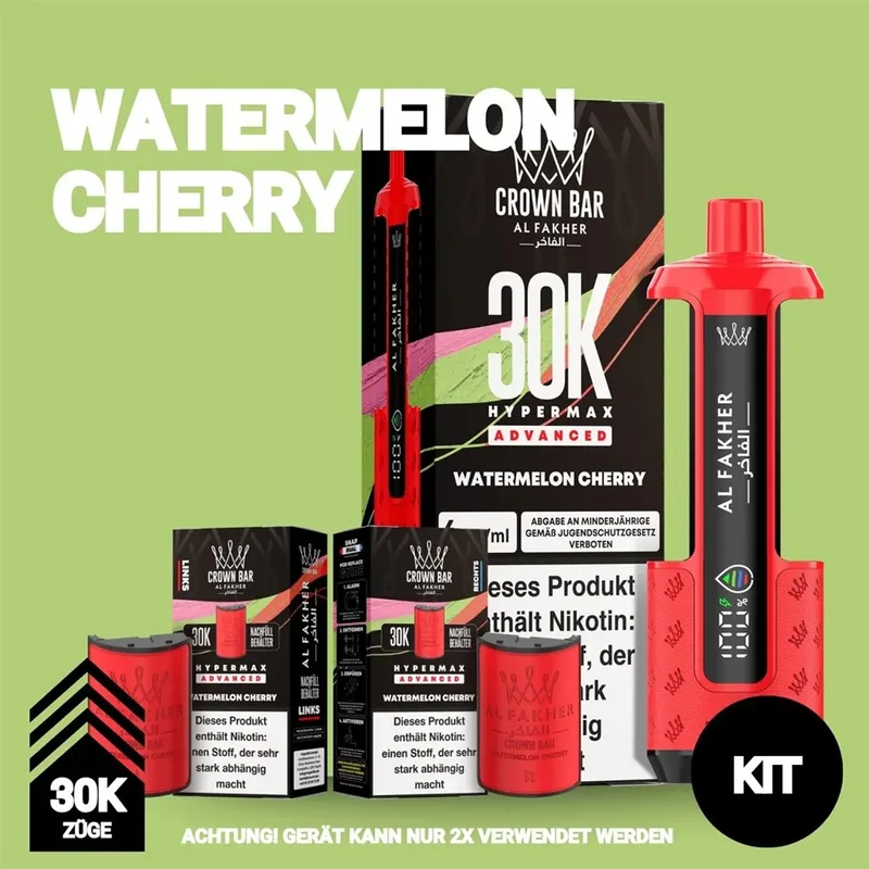 Al Fakher 30K Hypermax - Watermelon Cherry – Produktabbildung
