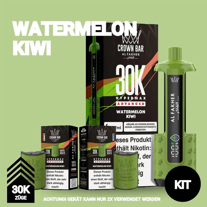 Al Fakher 30K Hypermax - Watermelon Kiwi – Produktabbildung