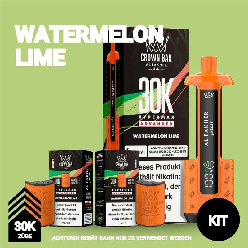 Al Fakher 30K Hypermax - Watermelon Lime – Produktabbildung