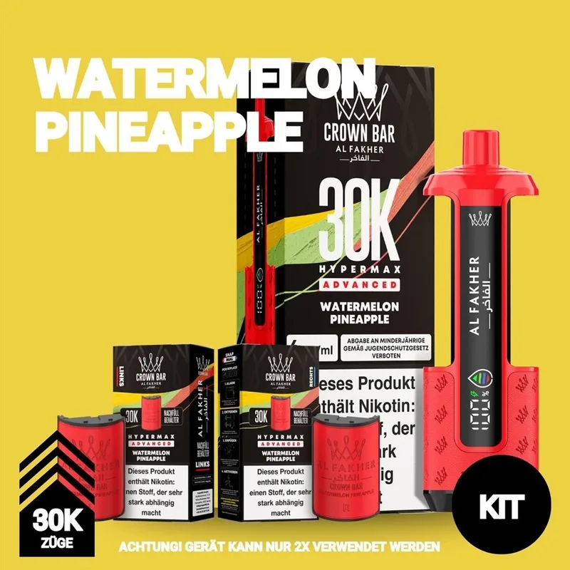 Al Fakher 30K Hypermax - Watermelon Pineapple – Produktabbildung