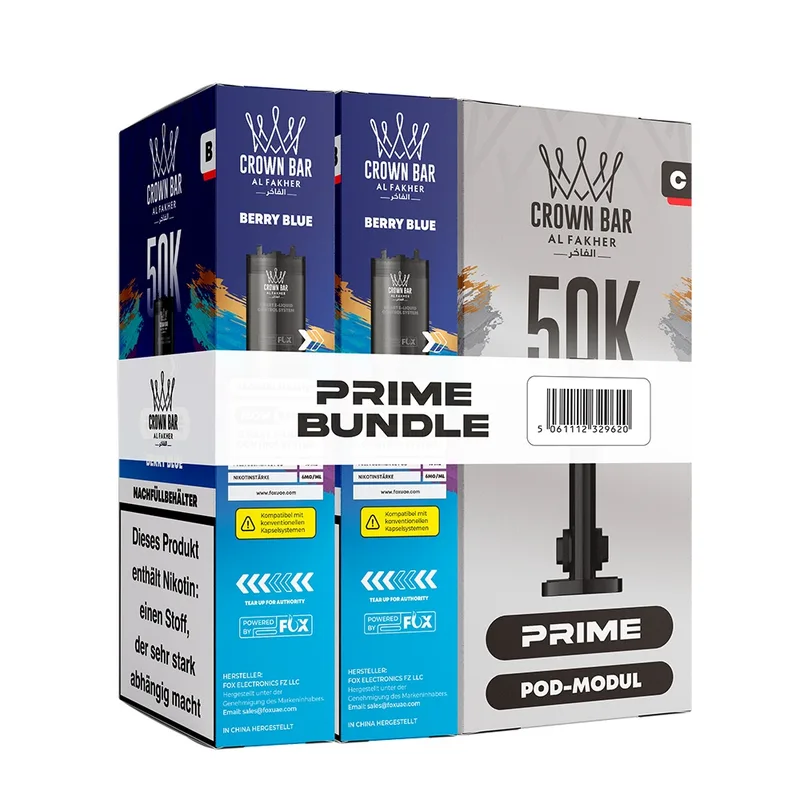 Al Fakher Hypermax Prime 50K (2er Pods + Coil) - Berry Blue – Produktabbildung