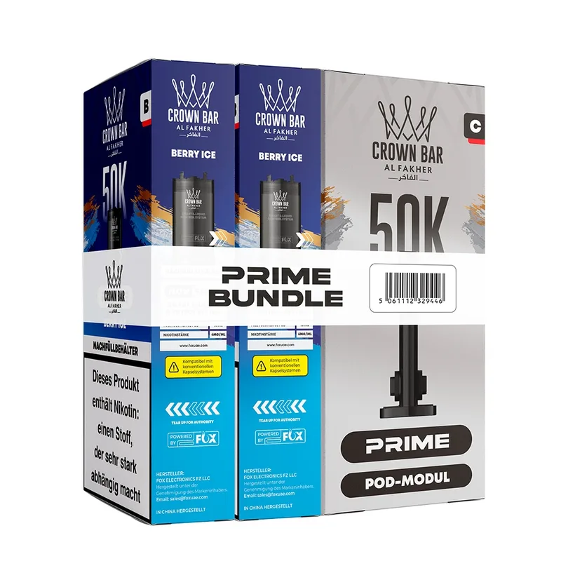 Al Fakher Hypermax Prime 50K (2er Pods + Coil) - Berry Ice – Produktabbildung