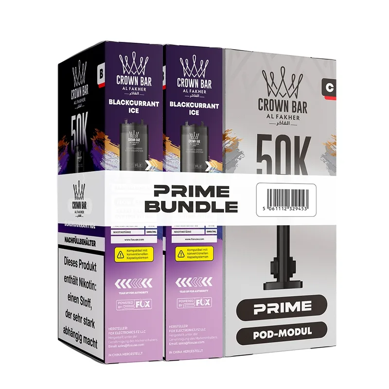 Al Fakher Hypermax Prime 50K (2er Pods + Coil) - Blackcurrant Ice – Produktabbildung