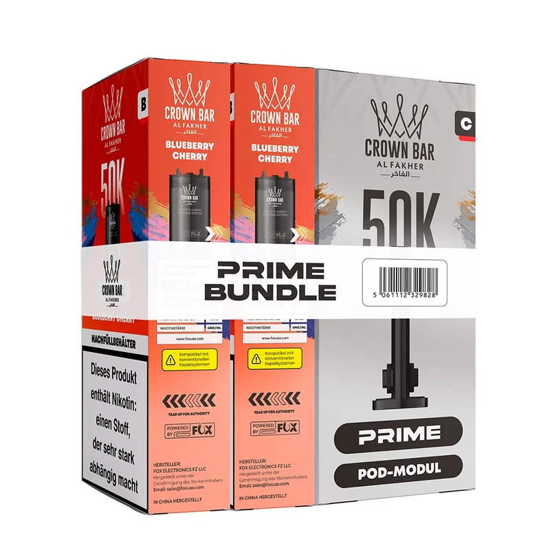 Al Fakher Hypermax Prime 50K (2er Pods + Coil) - Blueberry Cherry – Produktabbildung