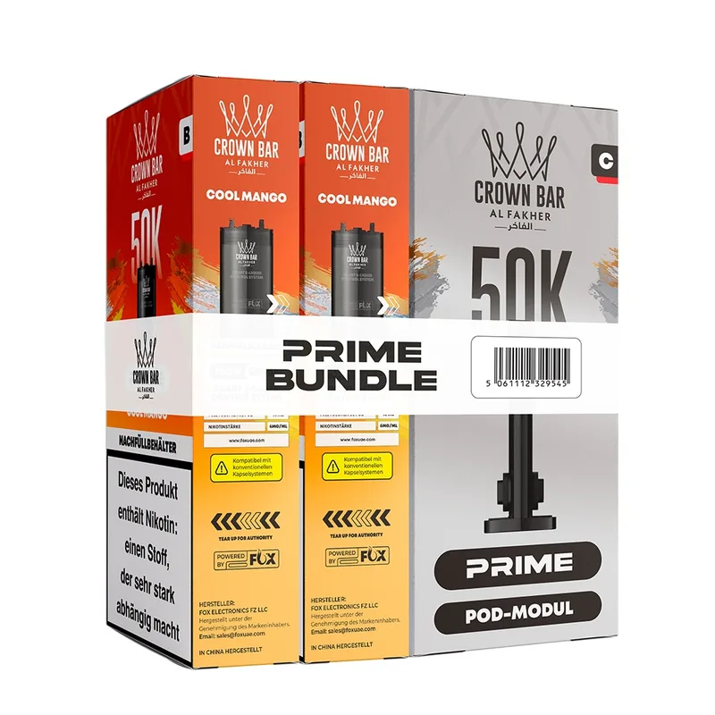 Al Fakher Hypermax Prime 50K (2er Pods + Coil) - Cool Mango – Produktabbildung
