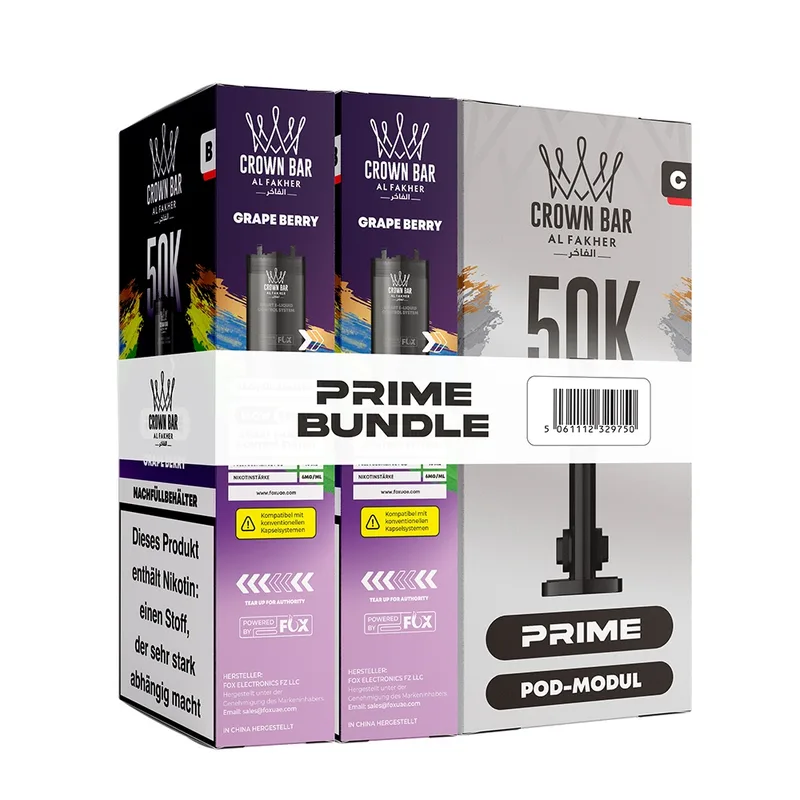 Al Fakher Hypermax Prime 50K (2er Pods + Coil) - Grape Berry – Produktabbildung