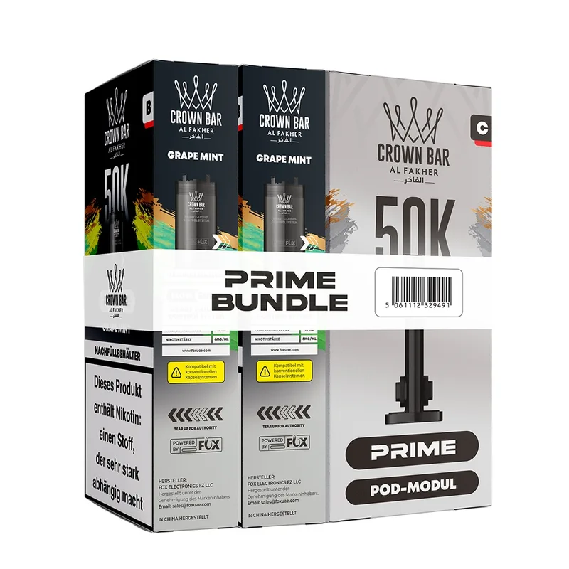 Al Fakher Hypermax Prime 50K (2er Pods + Coil) - Grape Mint – Produktabbildung