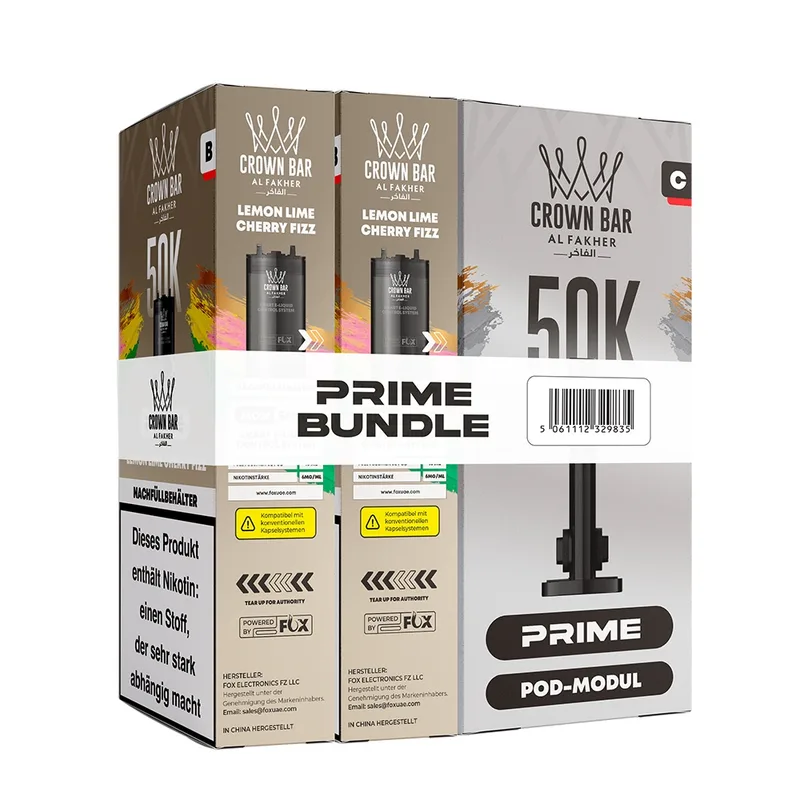 Al Fakher Hypermax Prime 50K (2er Pods + Coil) - Lemon Lime Cherry Fizz – Produktabbildung