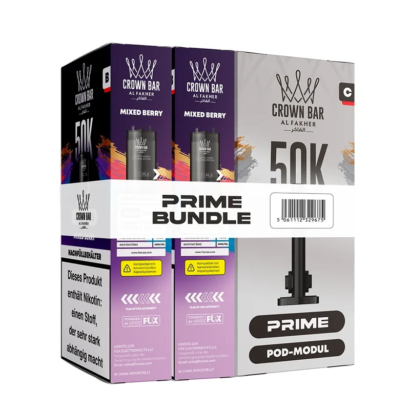 Al Fakher Hypermax Prime 50K (2er Pods + Coil) - Mixed Berry – Produktabbildung