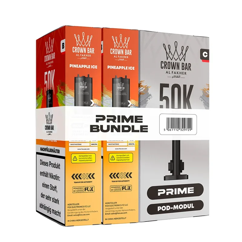 Al Fakher Hypermax Prime 50K (2er Pods + Coil) - Pineapple Ice – Produktabbildung