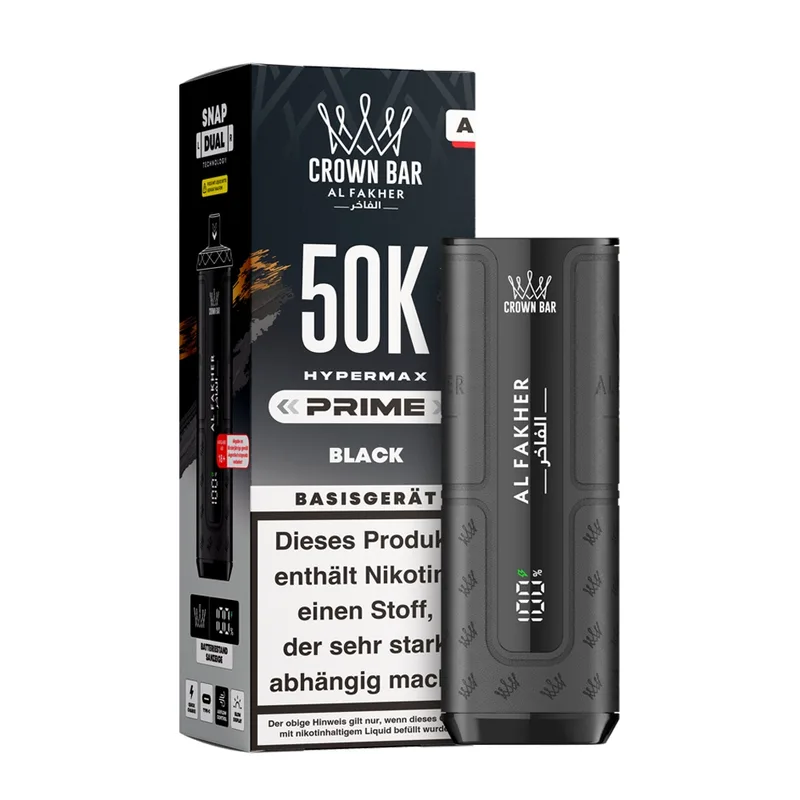 Al Fakher Hypermax Prime 50K Basisgerät - Schwarz – Produktabbildung