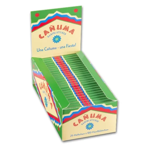 CANUMA by Rizla Hanfblättchen Zigarettenpapier 25x100 – Produktabbildung