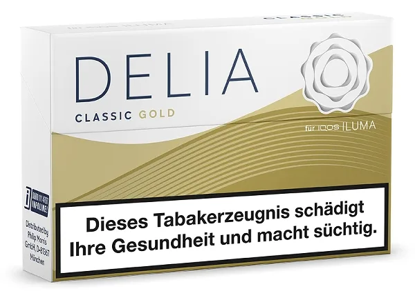 DELIA Classic Gold Tobacco Sticks – Produktabbildung