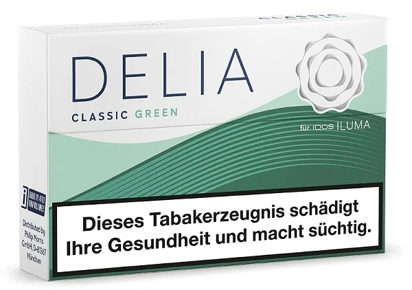 DELIA Classic Green Tobacco Sticks – Produktabbildung