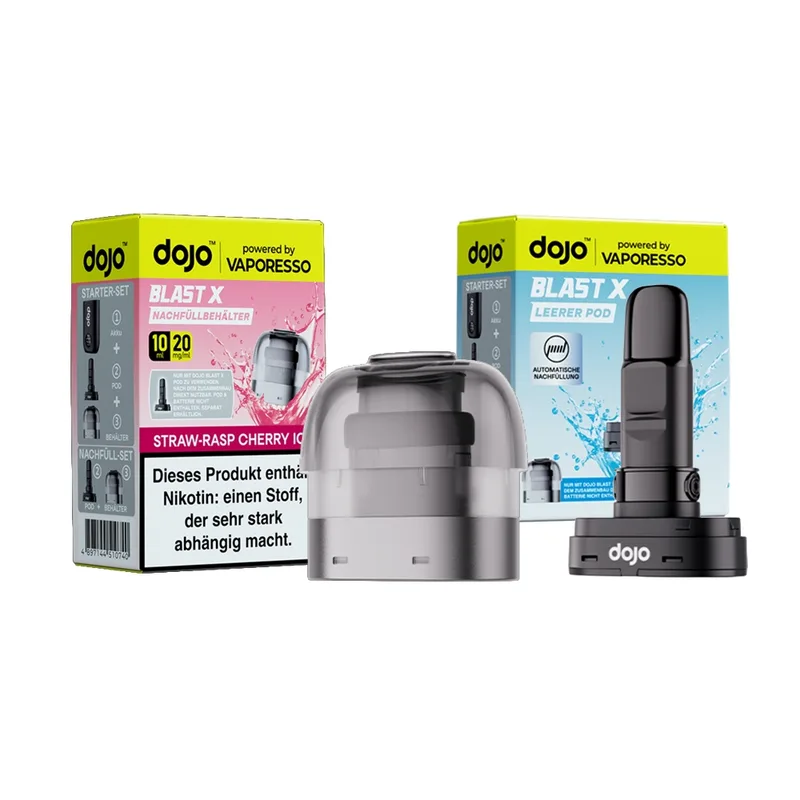 Dojo Blast X Leerpod + Pod - Strawberry Raspberry Cherry Ice – Produktabbildung