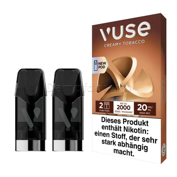 E-Kartusche VUSE Pod Creamy Tobacco 20mg 2 Caps – Produktabbildung