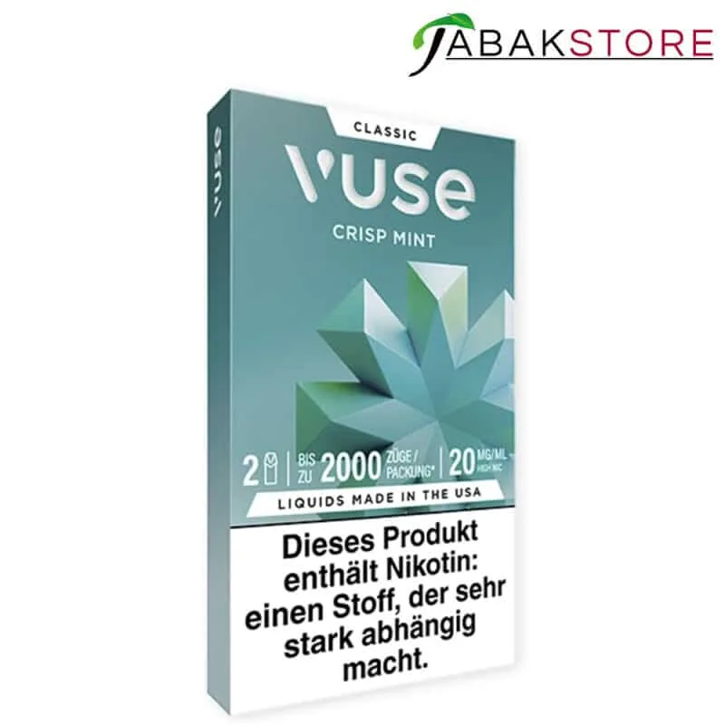 E-Kartusche VUSE Pod Crisp Mint 20mg 2 Caps – Produktabbildung