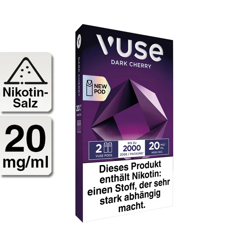 E-Kartusche VUSE Pod Dark Cherry 20mg 2 Caps – Produktabbildung