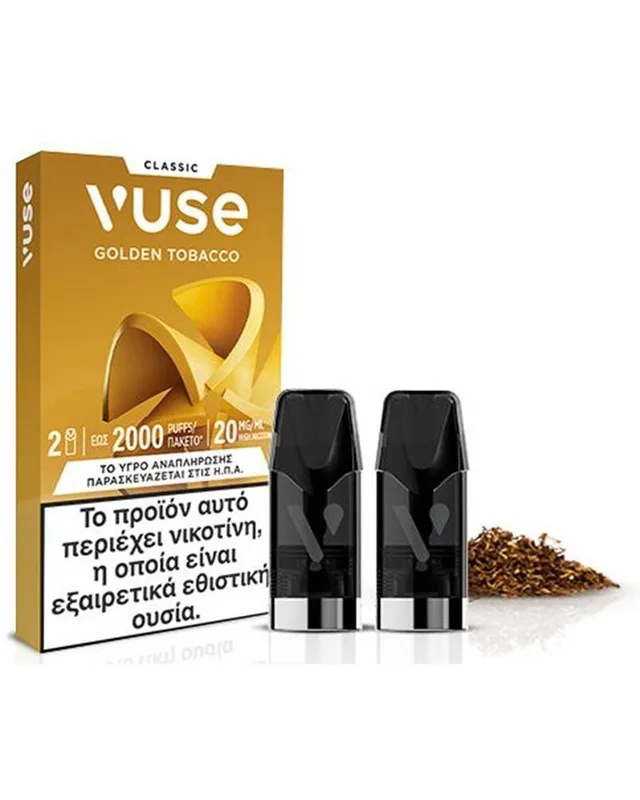 E-Kartusche VUSE Pod Golden Tobacco 20mg 2 Caps – Produktabbildung