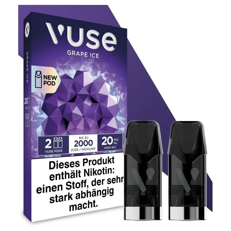 E-Kartusche VUSE Pod Grape Ice 20mg 2 Caps – Produktabbildung