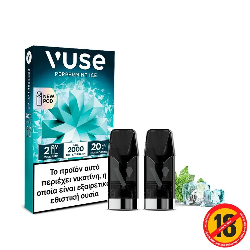 E-Kartusche VUSE Pod Peppermint Ice 20mg 2 Caps – Produktabbildung
