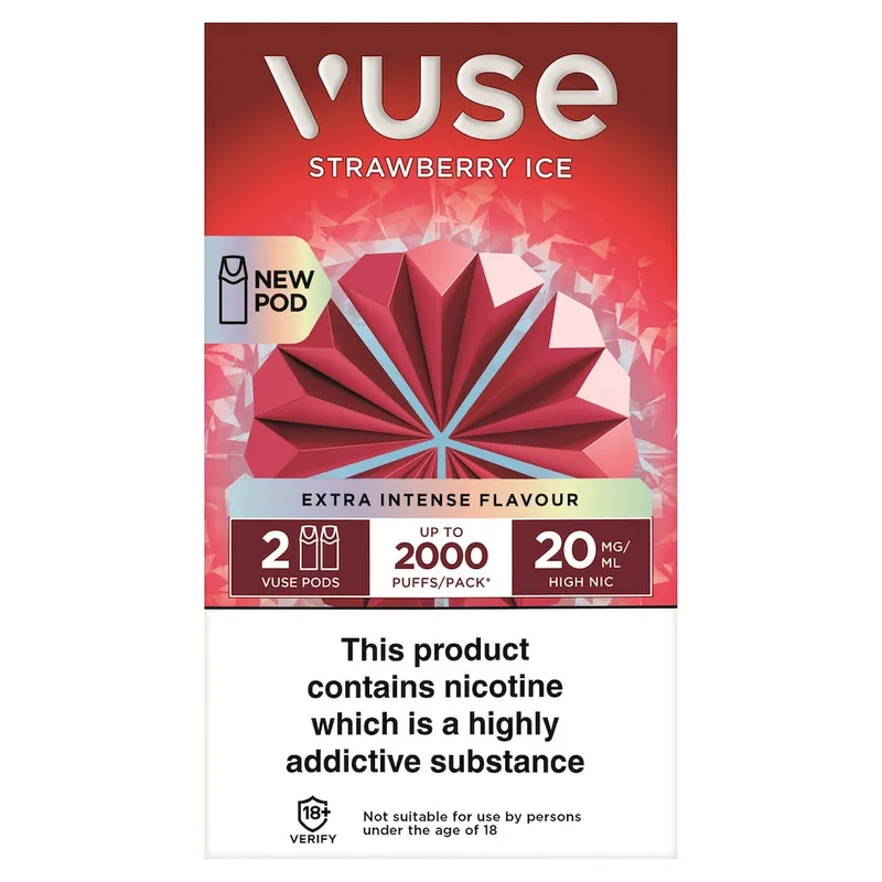 E-Kartusche VUSE Pod Strawberry Ice 20mg 2 Caps – Produktabbildung