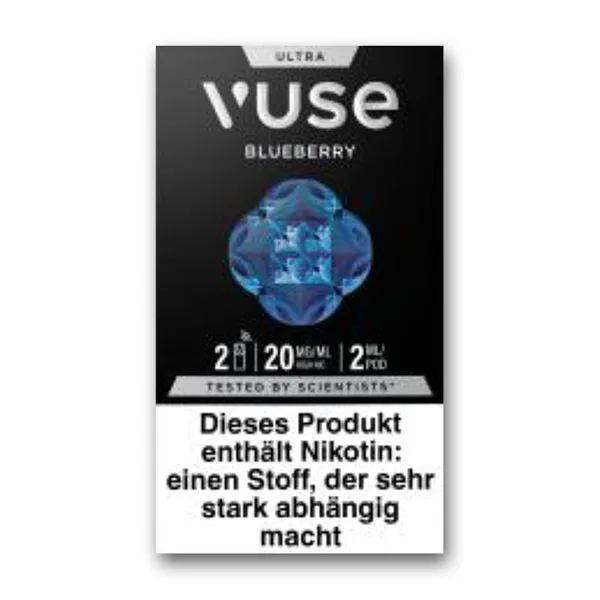 E-Kartusche VUSE Ultra Pods Blueberry 20mg 2 Caps – Produktabbildung