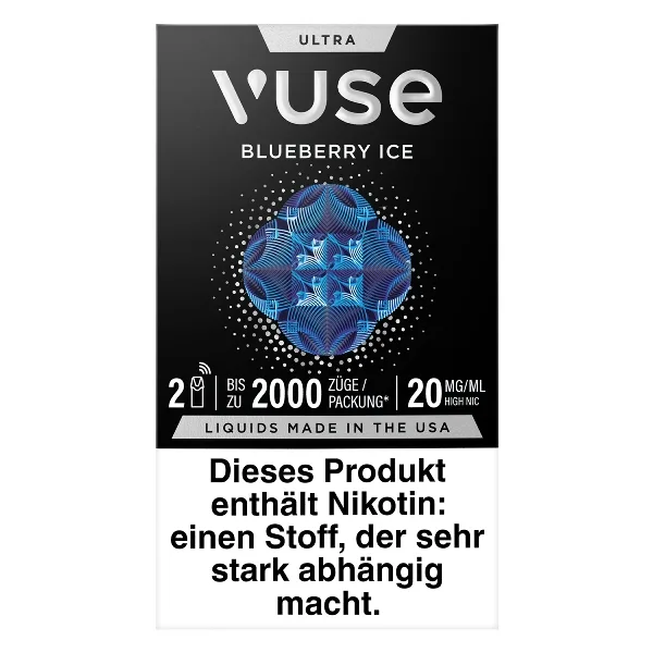 E-Kartusche VUSE Ultra Pods Blueberry Ice 20mg 2 Caps – Produktabbildung
