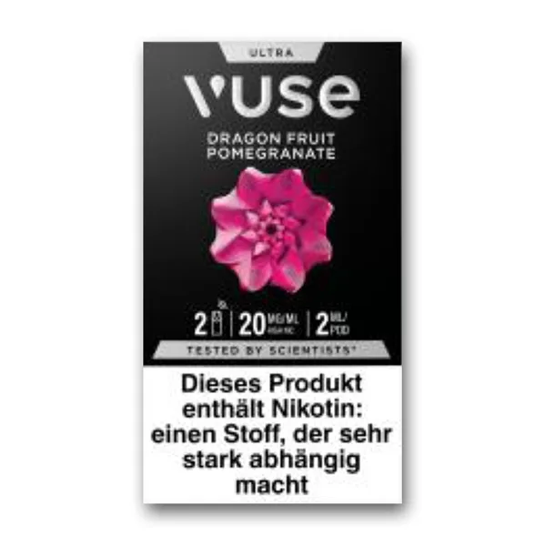 E-Kartusche VUSE Ultra Pods Dragonfruit Pomegranate 20mg 2 Caps – Produktabbildung