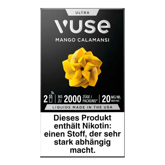 E-Kartusche VUSE Ultra Pods Mango Calamansi 20mg 2 Caps – Produktabbildung