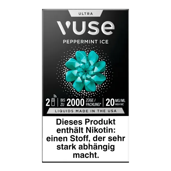 E-Kartusche VUSE Ultra Pods Peppermint Ice 20mg 2 Caps – Produktabbildung