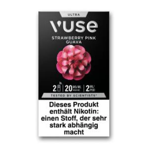E-Kartusche VUSE Ultra Pods Strawberry Pink Guava 20mg 2 Caps – Produktabbildung