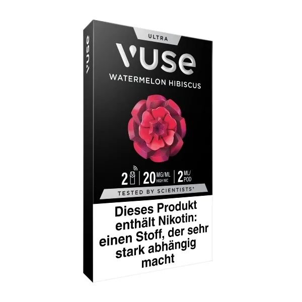 E-Kartusche VUSE Ultra Pods Watermelon Hibiscus 20mg 2 Caps – Produktabbildung