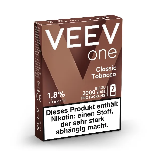 E-Liquidpod VEEV ONE Classic Tobacco 20mg 2 Pods – Produktabbildung