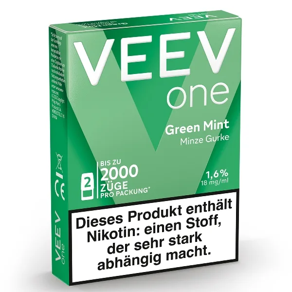 E-Liquidpod VEEV ONE Green Mint 20mg 2 Pods – Produktabbildung