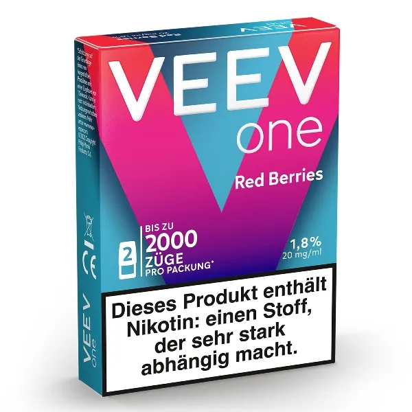 E-Liquidpod VEEV ONE Red Berries 20mg 2 Pods – Produktabbildung