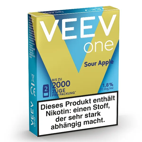 E-Liquidpod VEEV ONE Sour Apple 20mg 2 Pods – Produktabbildung