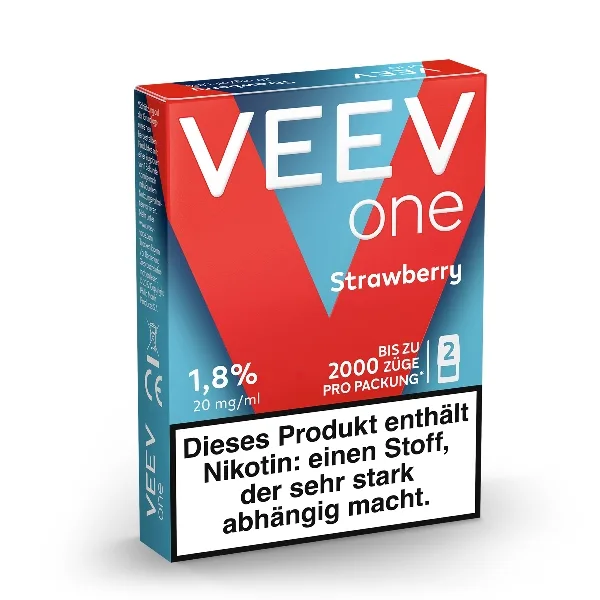 E-Liquidpod VEEV ONE Strawberry 20mg 2 Pods – Produktabbildung