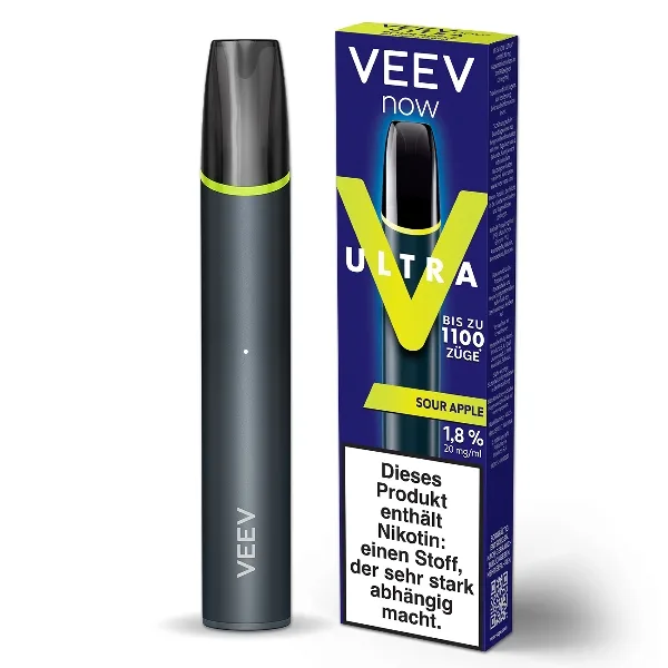 E-Zigarette VEEV NOW ULTRA Einweg Sour Apple 20mg – Produktabbildung