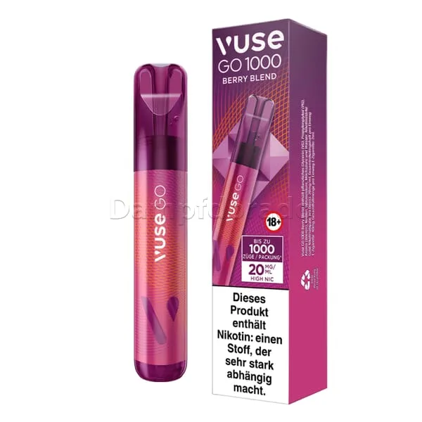 E-Zigarette VUSE Go 1000 Einweg Berry Blend 20mg – Produktabbildung