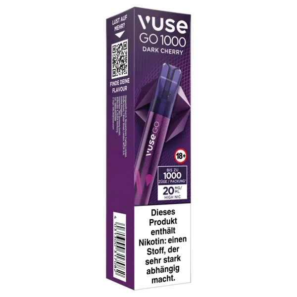 E-Zigarette VUSE Go 1000 Einweg Dark Cherry 20mg – Produktabbildung