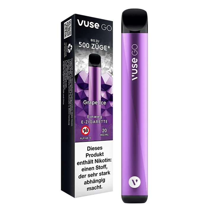 E-Zigarette VUSE Go 1000 (Pen) Einweg Grape Ice 20mg – Produktabbildung