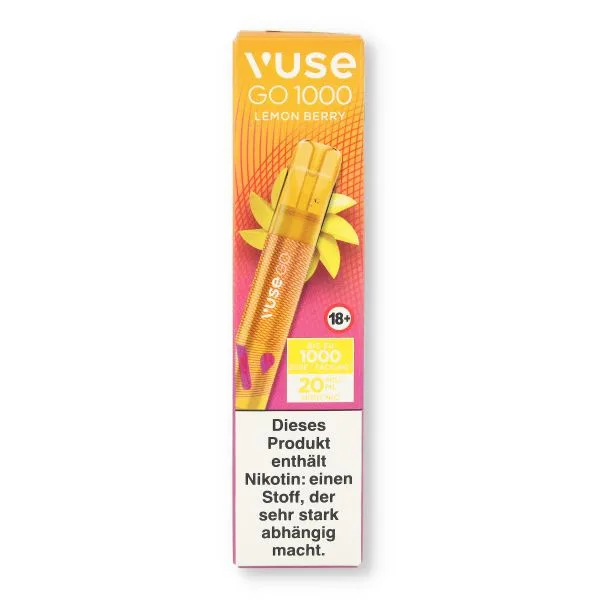 E-Zigarette VUSE Go 1000 (Pen) Einweg Lemon Berry 20mg – Produktabbildung